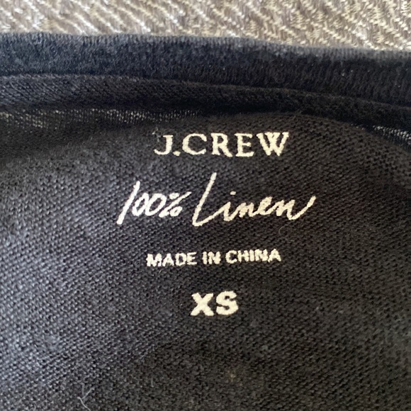 JCrew linen scoop neck tee.  Like new. - Picture 5 of 5